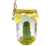 Statua del vaso di Pickle - Figura di novità in in miniatura, ornamento di visualizzazione della cucina divertente | Decorazione del vaso di sottaceti di supporto emotivo, piccola scultura fatta
