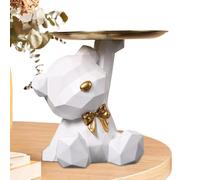 statua del vassoio di stoccaggio 'orso, statua 'orso con vassoio di stoccaggio - gioielliere con chiave di resina, vassoio decorativo per piastra dolce, statua in piedi con statua in pie