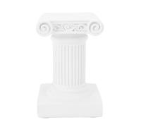 Statua della colonna romana della pace e della purezza, elegante colonna bianca in resina decorativa per matrimoni, casa con angeli, ramo d'ulivo (7126D-1101)