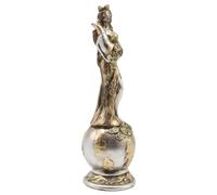 Statua della dea della fortuna, scultura della dea romana della fortuna, ornamento della dea fortuna, scultura divinità della fortuna, elegante statuetta greca da collezione per la decorazione