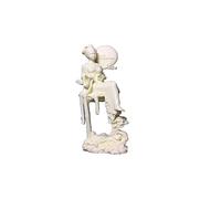 Statua della dea della Luna Chang'e - Scultura di Un Personaggio mitologico Cinese - Decorazione intagliata in Avorio con Frutta per la casa e L'Ufficio