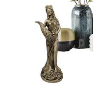 Statua della dea della, scultura in resina, mini Tyche, decorazione per la casa, ciondolo portafortuna dipinto a mano di alta qualità, per soggiorno, scrivania e regalo per amanti, amici