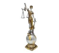 Statua della dea 'equità della giustizia | Scultura in resina della della legge cieca | Collezione Statua della Giustizia con finitura in bronzo per soggiorno, decorazioni per la
