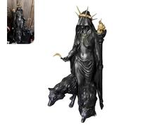 Statua della dea greca di Ecate - La strega della luce notturna, Phosforos degli inferi con i suoi segugi, scultura magica in resina (A)