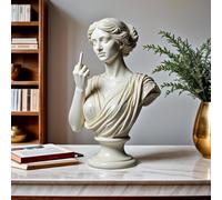 Statua della dea Venere, statua impenitente di Venere il dito medio, statuetta di Venere con dito medio, decorazione artistica moderna ribelle audace, statua d'arte in resina, decorazione unica
