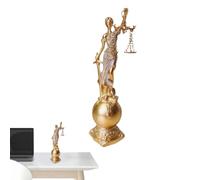 Statua della 'equità della giustizia, scultura della | Giustizia - Statuetta di angelo romano greco con signora cieca, finitura bron