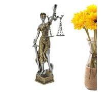 Statua della giustizia cieca - Statua della con metodo in resina romana, simbolo di giustizia con scale | Ornamenti classici della perfetti per decorare il soggiorno, lattuga