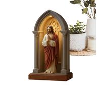 Statua della lampada Vergine Maria | Lampada da tavolo devozionale a LED Virgin Mary | Elegante luce cattolica fatta a mano | DECORE CHRIBERE DEVOZIONE CHRISTIHINO CHRISTIH DEVOZIONE PER CAMERA