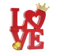 Statua della lettera d'amore, decorazione della tavola con segno d'amore - Decorazione romantica della statua della parola 'amore rosso,Decorazione della tavola della sposa di nozze per dessert