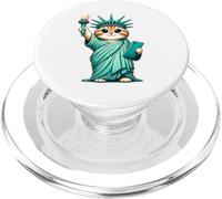Statua della Libertà a forma di gatto Kawaii I Love New York NYC PopSockets PopGrip per MagSafe