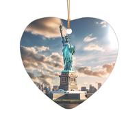 Statua della Libertà a New York, regalo di nozze personalizzato, ornamento natalizio in acrilico per sposi e coppie