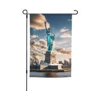 Statua della Libertà a New York Stampa 30,5 x 45,7 cm Bandiera da giardino per tutte le stagioni Decorazione esterna per cortile, patio, portico e bandiera del prato