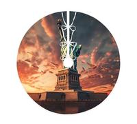 Statua della Libertà a New York Stampa Albero Di Natale Gonna Mat Festa Di Natale Forniture Per La Casa Vacanza Decorazione