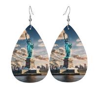 Statua della Libertà a Nyc stampa orecchini pendenti su entrambi i lati, accessori, orecchini pendenti per donne tutte le occasioni