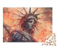 Statua della Libertà Arte Astratta Puzzle 1000 Pezzi per Adulti Set Puzzle 1000 Pezzi Relax Casa Regalo 38x26cm/1000pcs