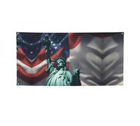 Statua della Libertà Bandiera Stampa Feste Banner per Affari, Eventi, Compleanno, Decorazione per Feste, Interno o Esterno
