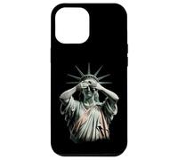 Statua della Libertà che copre il suo volto nel caos politico della vergogna Custodia per iPhone 12 Pro Max