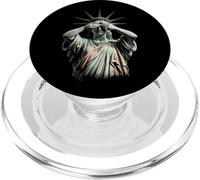 Statua della Libertà che copre il suo volto nel caos politico della vergogna PopSockets PopGrip per MagSafe