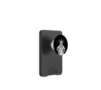 Statua della Libertà che copre il viso vergogna piangendo politico PopSockets PopWallet per MagSafe