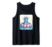 Statua della libertà con Anello da Piscina per Gli Amanti delle Vacanze Canotta