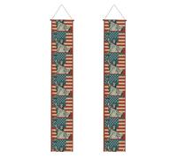 Statua della Libertà Con Stampa Americana Comodo Stoccaggio Cura Banner Sfondo Design Specificamente Forniture Celebrazione