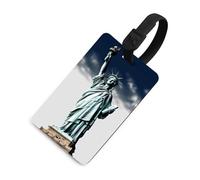 Statua della Libertà Etichette per bagagli Porta carte bagagli per valigie con scudo per la privacy Borsa da viaggio targhetta identificativa per uomini e donne borsa zaino nero stile