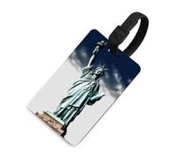 Statua della Libertà Etichette per bagagli Porta carte bagagli per valigie con scudo per la privacy Borsa da viaggio targhetta identificativa per uomini e donne borsa zaino nero stile