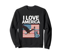 Statua della libertà I Love America Eagle Felpa