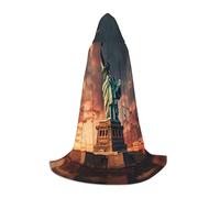 Statua della Libertà In Nyc Stampa Halloween Mantello Con Cappuccio A Lunghezza Intera Mantello Con Cappuccio Per Gli Uomini E Le Donne Per Il Carnevale