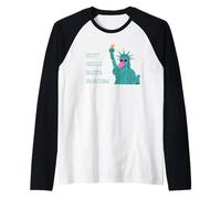 Statua della libertà Le Ragazze Calde odiano Il fascismo Maglia con Maniche Raglan