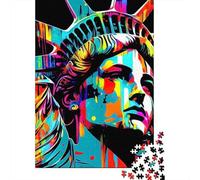 Statua della Libertà Moderna Puzzle 1000 Pezzi per Adulti Arte Colorata Gioco di Puzzle Relax Arredo Famiglia 70x50cm/1000pcs