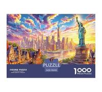 Statua della Libertà_ New York Puzzle 1000 Pezzi, Impossibile Jigsaw Puzzle Per Adulti Bambino, Giochi Stimolanti Per Tutta La Famiglia 70x50cm/1000pcs