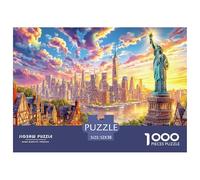 Statua della Libertà_ New York Puzzle 1000 Pezzi, Jigsaw Puzzle Ad Alta Difficoltà Regali Per Adulti E Adolescenti Home Giochi 52x38cm/1000pcs