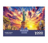 Statua della Libertà_ New York Puzzle 1000 Pezzi, Jigsaw Puzzle Impossibile Regali Per Adolescenti E Bambini Home Giochi 52x38cm/1000pcs