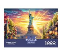 Statua della Libertà_ New York Puzzle 1000 Pezzi, Jigsaw Puzzle Impossibile Regali Per Adolescenti E Bambini Home Giochi 70x50cm/1000pcs