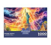 Statua della Libertà_ New York Puzzle 1000 Pezzi, Jigsaw Puzzle Per Adolescenti E Bambini, Giochi Stimolanti Per Tutta La Famiglia 38x26cm/1000pcs