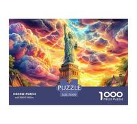 Statua della Libertà_ New York Puzzle 1000 Pezzi - Jigsaw Puzzle Regali Per Adulti E BambiniGioco Di Sfida Intellettuale, Impossibile Puzzle 70x50cm/1000pcs