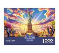 Statua della Libertà_ New York Puzzle 1000 Pezzi - Jigsaw Puzzle Regali Per Adulti E BambiniGioco Di Sfida Intellettuale, Impossibile Puzzle 70x50cm/1000pcs