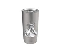 Statua della Libertà Piangendo Protesta America Meme Bicchiere termico in acciaio inox doppia parete