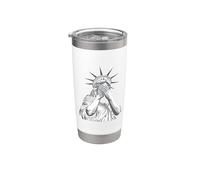 Statua della Libertà Piangendo Protesta America Meme Bicchiere termico in acciaio inox doppia parete