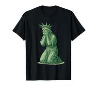 Statua della libertà Piangendo Triste USA Resistere Maglietta