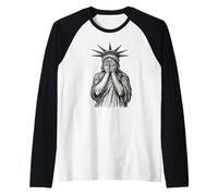 Statua della libertà Pianto Maglia con Maniche Raglan