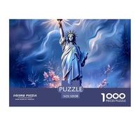 Statua della Libertà Puzzle 1000 Pezzi Carta per Adulti Scena Notturna Sognante Rilassante Interazione Casa Regalo Festa 52x38cm/1000pcs 52x38cm/1000pcs
