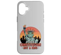 Statua della Libertà Rana Abbiamo una Costituzione Non un Re Custodia per iPhone 16 Plus