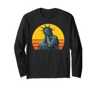 Statua della Libertà Testa in Mani Vergognosa America Protesta Maglia a Manica