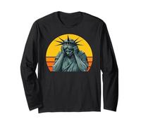 Statua della Libertà Testa in Mani Vergognosa America Protesta Maglia a Manica