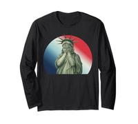 Statua della Libertà Testa in Mani Vergognosa America Protesta Maglia a Manica