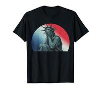 Statua della Libertà Testa in Mani Vergognosa America Protesta Maglietta