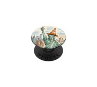Statua della Libertà Traffic Cone - Divertente regalo patriottico di New York PopSockets PopGrip Adesivo