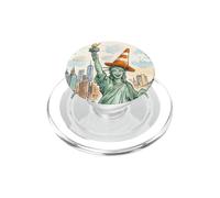 Statua della Libertà Traffic Cone - Divertente regalo patriottico di New York PopSockets PopGrip per MagSafe